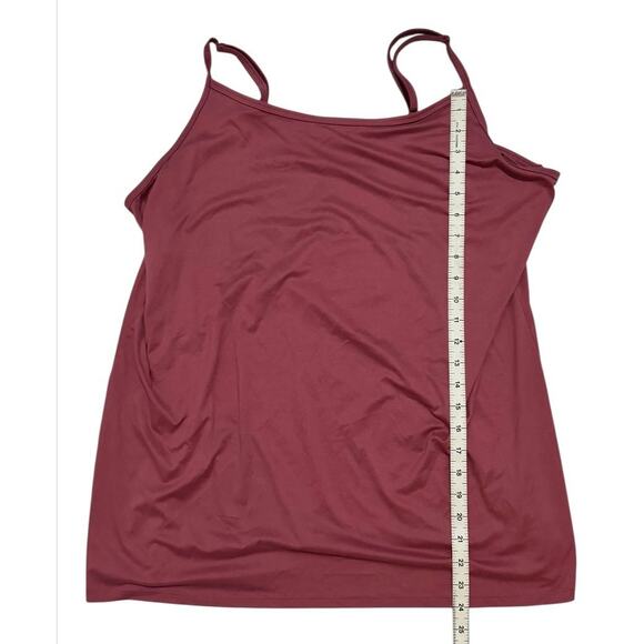 Plus Size Basics Womens 2X Cotton Tee Shirt Cami Bundle Pink Green Layering - Picture 10 of 13